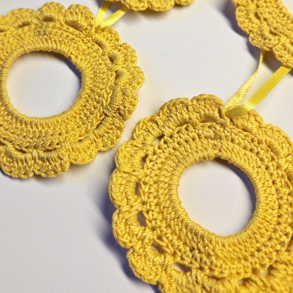 Yellow Crocheted Decorations - Picture 2 of 3